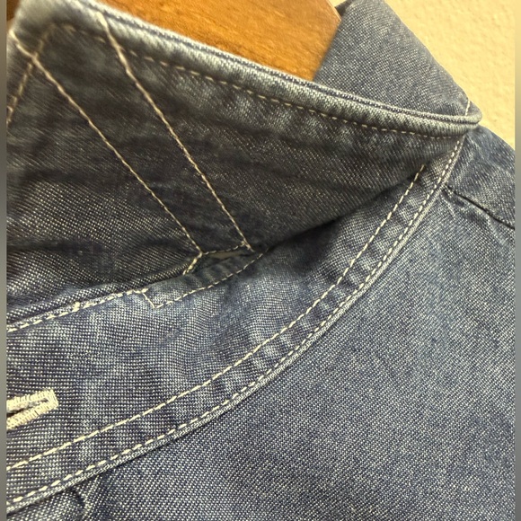 NWOT Z Zegna Light Blue Denim Button Down Shirt - Picture 4 of 5